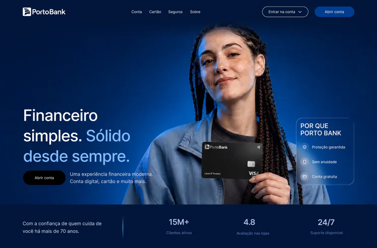 Trabalho de aluno criado no Figma, case 1